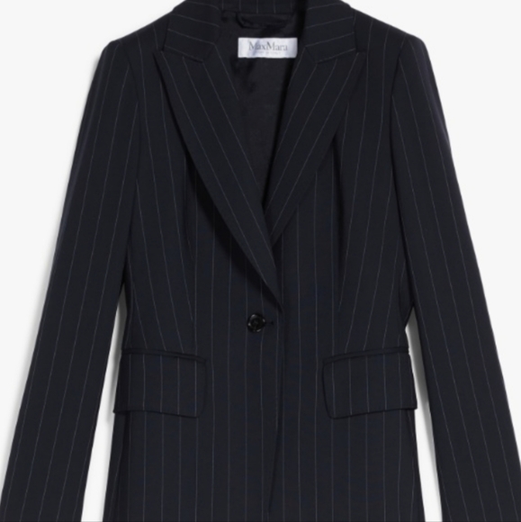Vintage MaxMara Virgin Wool long  Blazer Size 8 (U.S.) Excellent cond! - Picture 1 of 13